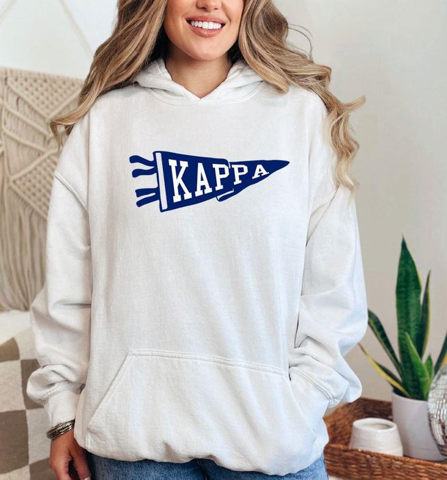Kappa Kappa Gamma Kappa Pennant Hooded Sweatshirt Kappa Kappa Gamma - Kappa Pennant Hooded Sweatshirt