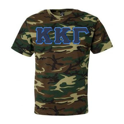 Discount Kappa Kappa Gamma Lettered Camouflage T Shirt DISCOUNT-Kappa Kappa Gamma Lettered Camouflage T-Shirt