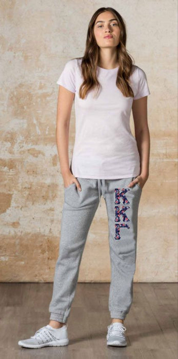 Kappa Kappa Gamma Lettered Joggers (3" Letters) Kappa Kappa Gamma Lettered Joggers (3