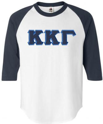 Discount Kappa Kappa Gamma Lettered Raglan Shirt DISCOUNT-Kappa Kappa Gamma Lettered Raglan Shirt
