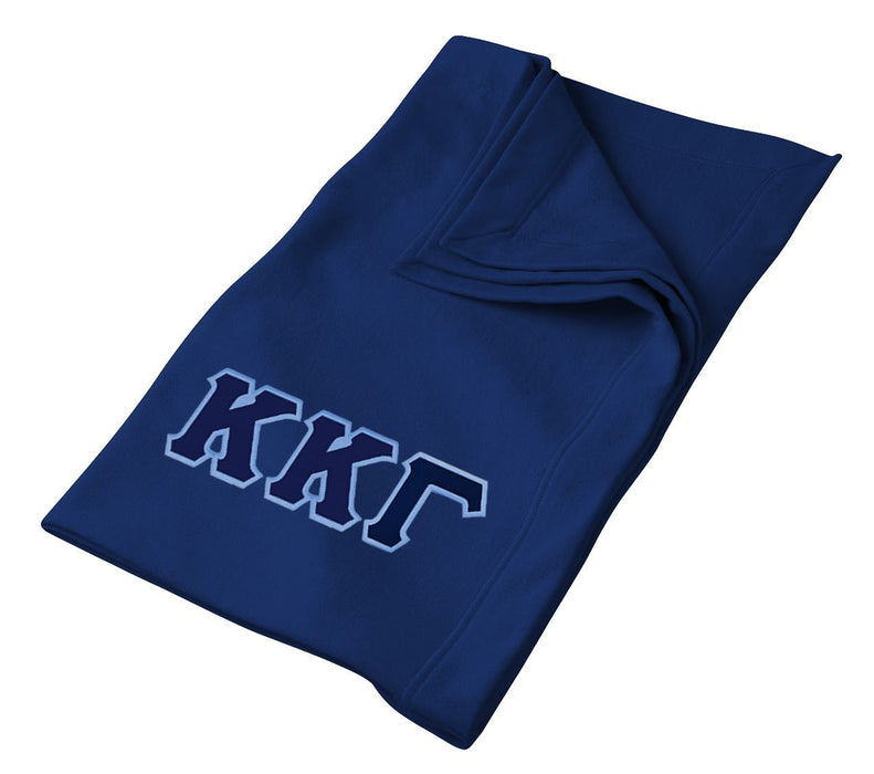 Discount Kappa Kappa Gamma Lettered Twill Sweatshirt Blanket DISCOUNT-Kappa Kappa Gamma Lettered Twill Sweatshirt Blanket