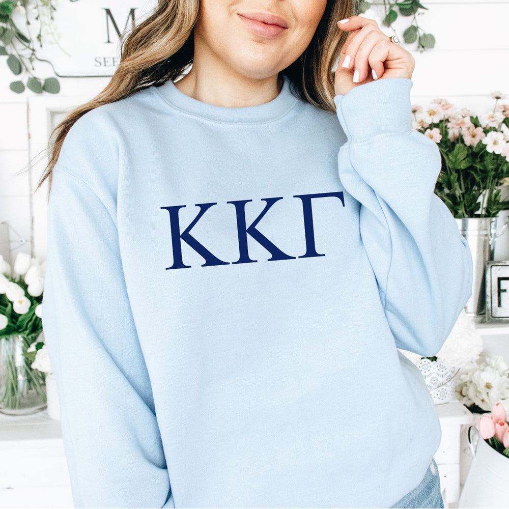 Kappa Kappa Gamma Lettered World Famous Greek Crewneck Kappa Kappa Gamma Lettered World Famous Greek Crewneck