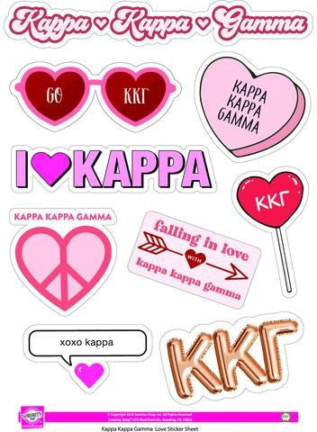 Kappa Kappa Gamma Love Theme Stickers Kappa Kappa Gamma Love Theme Stickers