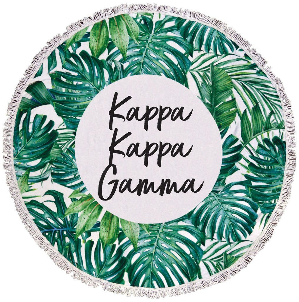 Kappa Kappa Gamma Palm Leaf Fringe Towel Blanket Kappa Kappa Gamma Palm Leaf Fringe Towel Blanket