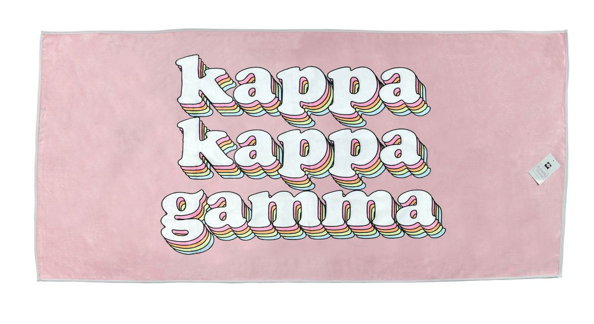 Kappa Kappa Gamma Plush Retro Beach Towel Kappa Kappa Gamma Plush Retro Beach Towel