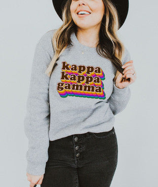 Kappa Kappa Gamma Kappa Kappa Gamma Retro Maya Crewneck Sweatshirts