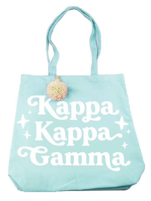 Kappa Kappa Gamma Kappa Kappa Gamma Retro Pom Pom Tote Bag