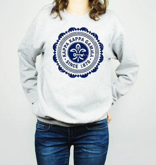 Kappa Kappa Gamma Kappa Kappa Gamma Seal Crewneck Sweatshirts