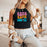 Printify Kappa Kappa Gamma Shagadelic Racer Tank Kappa Kappa Gamma Shagadelic Racer Tank