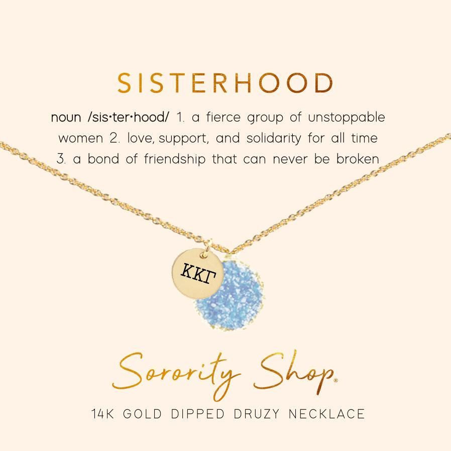 Kappa Kappa Gamma Sisterhood Druzy Necklace Kappa Kappa Gamma Sisterhood Druzy Necklace