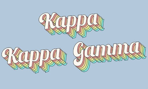 Kappa Kappa Gamma Kappa Kappa Gamma Sorority Retro Flag