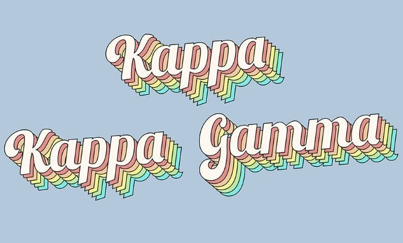 Kappa Kappa Gamma Sorority Retro Flag Kappa Kappa Gamma Sorority Retro Flag