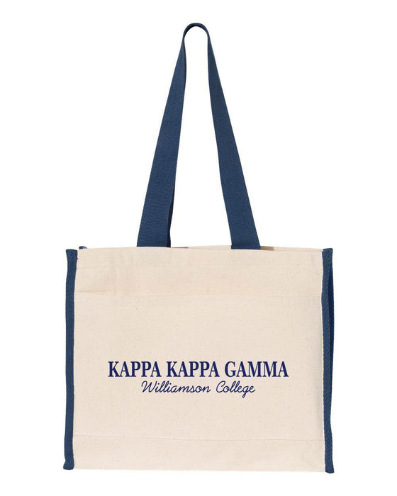 Kappa Kappa Gamma Tote With Contrast Color Handles Kappa Kappa Gamma Tote with Contrast-Color Handles