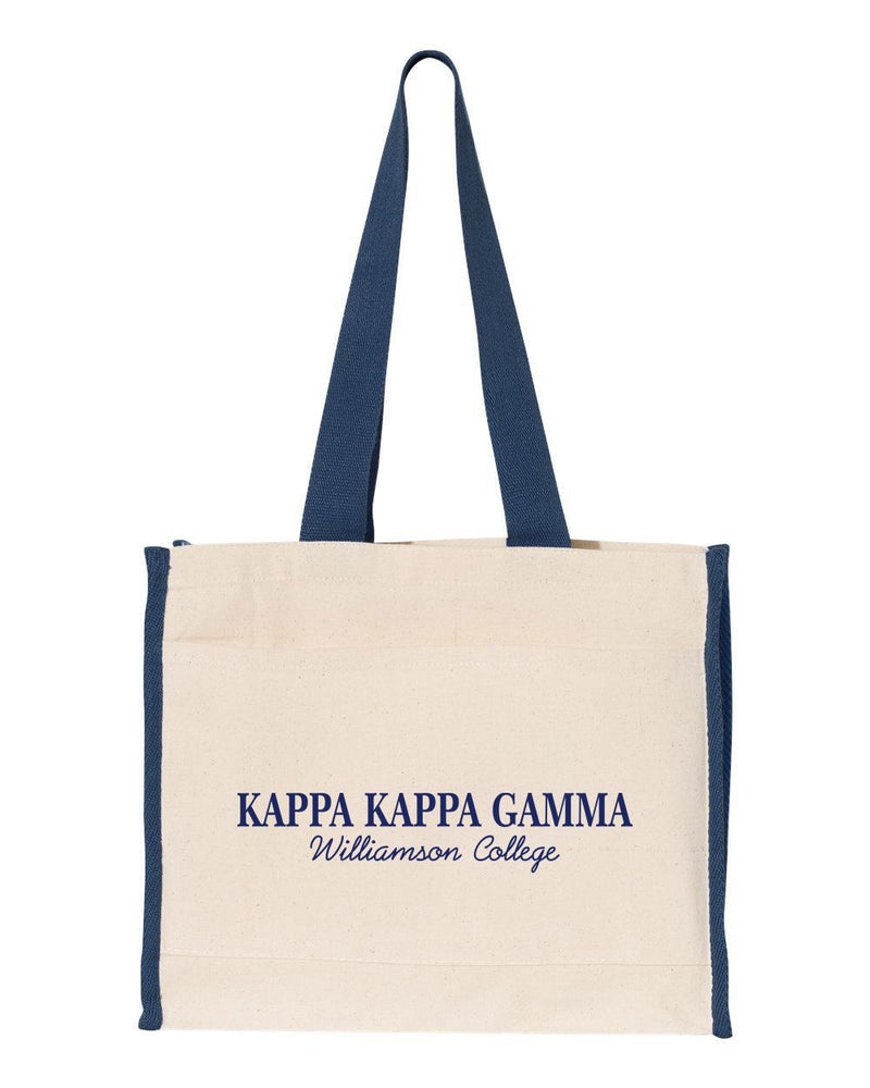 Kappa Kappa Gamma Tote With Contrast Color Handles Kappa Kappa Gamma Tote with Contrast-Color Handles