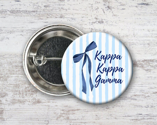 Kappa Kappa Gamma Kappa Kappa Gamma Stripes & Bows Pin Buttons