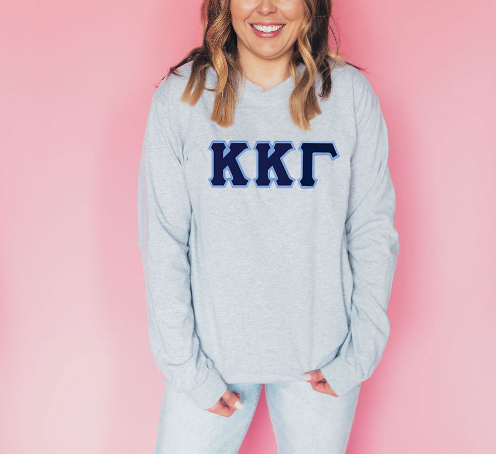 Discount Kappa Kappa Gamma Lettered Long Sleeve Tee DISCOUNT Kappa Kappa Gamma Lettered Long Sleeve Tee