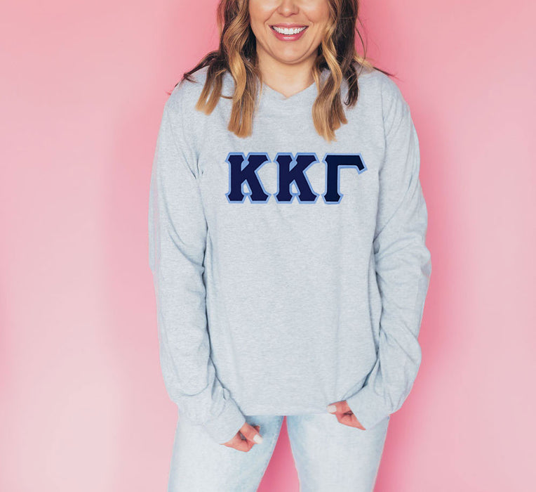 Discount Kappa Kappa Gamma Lettered Long Sleeve Tee DISCOUNT Kappa Kappa Gamma Lettered Long Sleeve Tee