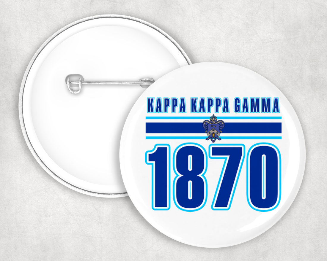 Kappa Kappa Gamma Stripe Est Pin Buttons Kappa Kappa Gamma Stripe Established Pin Buttons