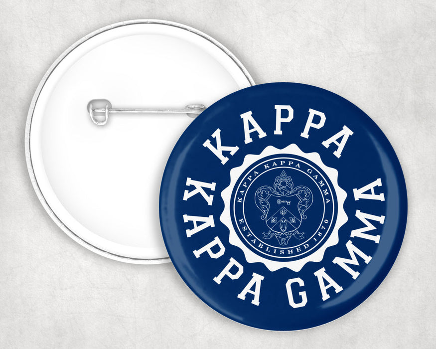 Kappa Kappa Gamma Seal Crest Pin Buttons Kappa Kappa Gamma Seal Crest Pin Buttons