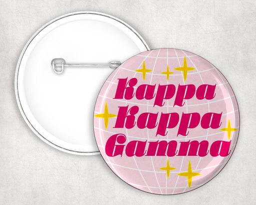 Kappa Kappa Gamma Kappa Kappa Gamma Disco Pin Buttons