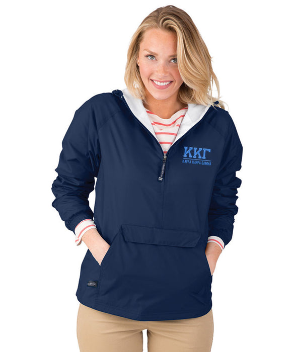 Kappa Kappa Gamma Greek Letter Windbreaker Pullovers Kappa Kappa Gamma Greek Letter Windbreaker Pullovers