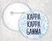 Kappa Kappa Gamma Floral Text Pin Buttons Kappa Kappa Gamma floral-text Pin Buttons