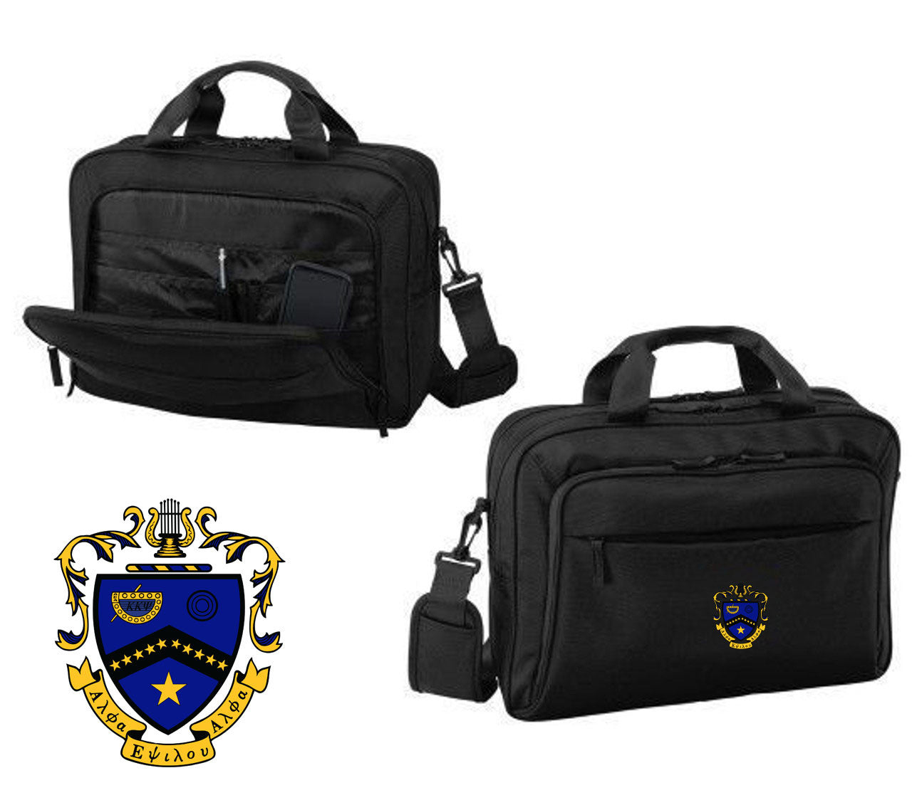 Discount Kappa Kappa Psi Crest Shield Briefcase Attache DISCOUNT-Kappa Kappa Psi Crest - Shield Briefcase Attache