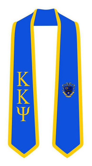 Discount Kappa Kappa Psi Greek 2 Tone Lettered Graduation Sash Stole DISCOUNT-Kappa Kappa Psi Greek 2 Tone Lettered Graduation Sash Stole