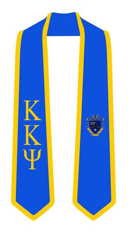 DISCOUNT-Kappa Kappa Psi Greek 2 Tone Lettered Graduation Sash Stole