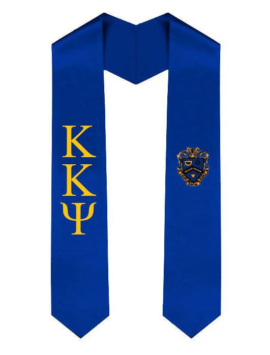 Kappa Kappa Psi Greek Lettered Graduation Sash Stole With Crest Kappa Kappa Psi Greek Lettered Graduation Sash Stole With Crest