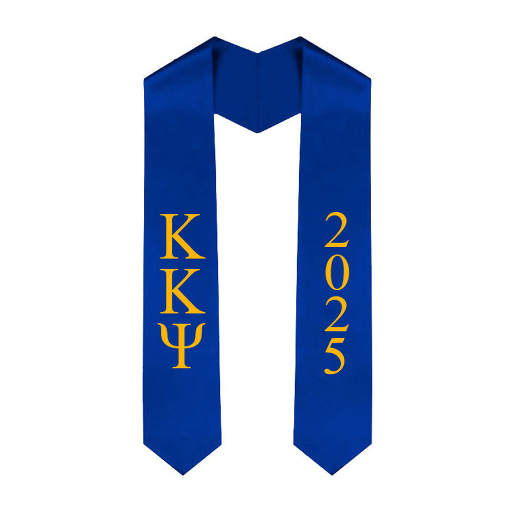 Kappa Kappa Psi Greek Lettered Graduation Sash Stole With Year Best Value Kappa Kappa Psi Greek Lettered Graduation Sash Stole With Year - Best Value