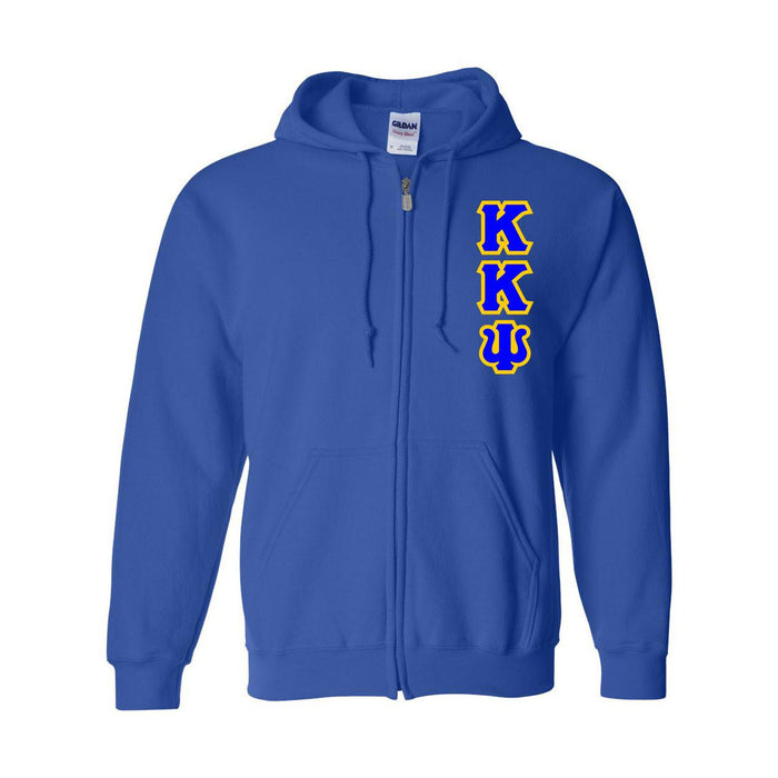 Kappa Kappa Psi Heavy Full Zip Hoodie 3" Letters Kappa Kappa Psi Heavy Full Zip Hoodie - 3