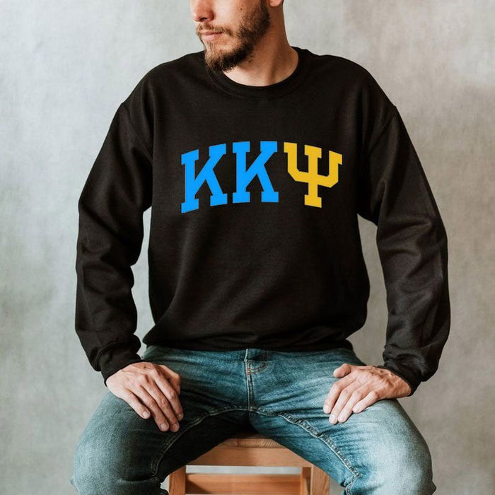 Kappa Kappa Psi Arched Greek Letter Crewneck Sweatshirt Kappa Kappa Psi Arched Greek Letter Crewneck Sweatshirt