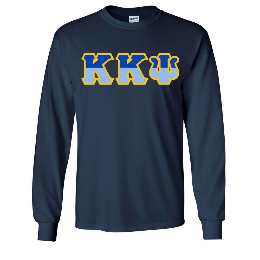 Kappa Kappa Psi Two Tone Greek Lettered Longsleeve Tee Kappa Kappa Psi Two Tone Greek Lettered Longsleeve Tee