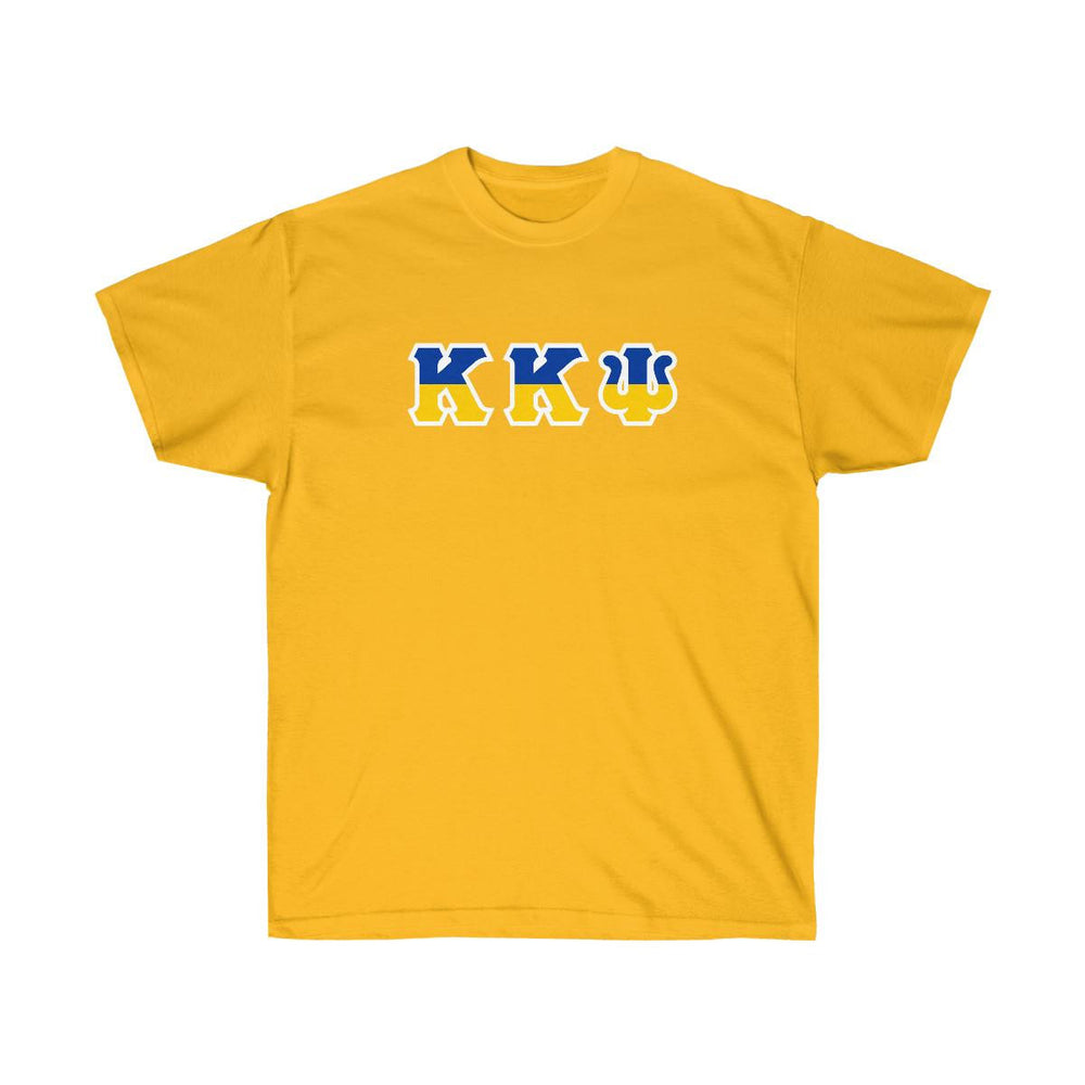 Printify Kappa Kappa Psi Two Toned Greek Lettered T Shirts Kappa Kappa Psi Two Toned Greek Lettered T-shirts
