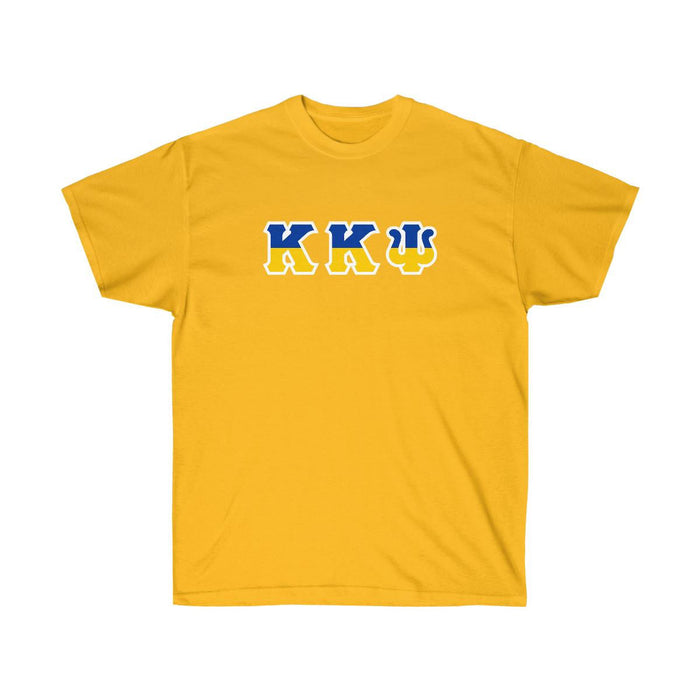 Printify Kappa Kappa Psi Two Toned Greek Lettered T Shirts Kappa Kappa Psi Two Toned Greek Lettered T-shirts