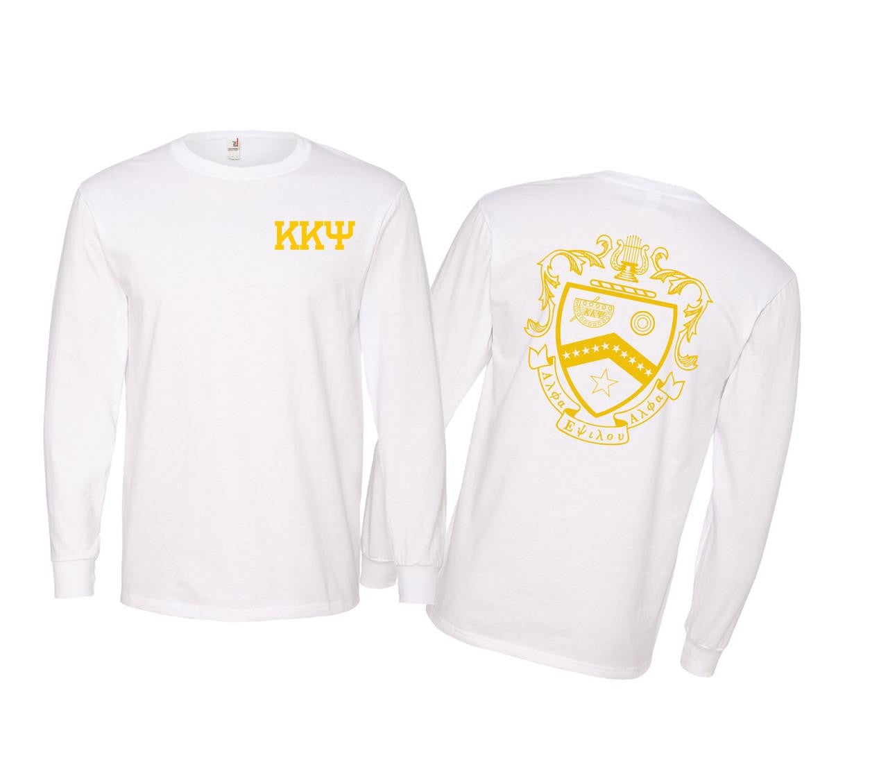 Printify Kappa Kappa Psi World Famous Crest Long Sleeve T Shirt Kappa Kappa Psi World Famous Crest Long Sleeve T-Shirt
