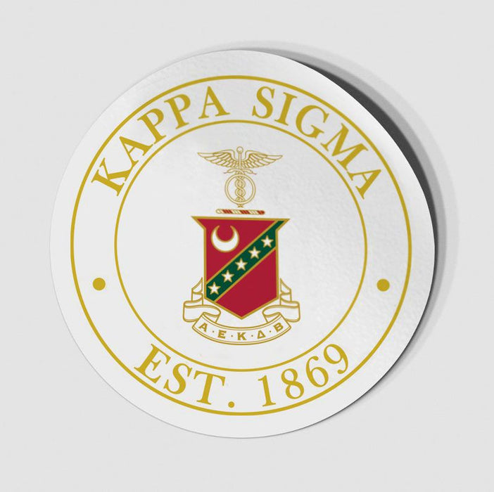 Kappa Sigma Circle Crest Shield Decal Kappa Sigma Circle Crest - Shield Decal