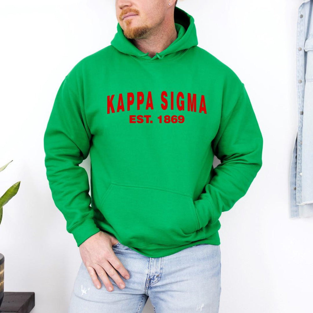 Kappa Sigma Established Hooded Sweatshirts Kappa Sigma Established Hooded Sweatshirts