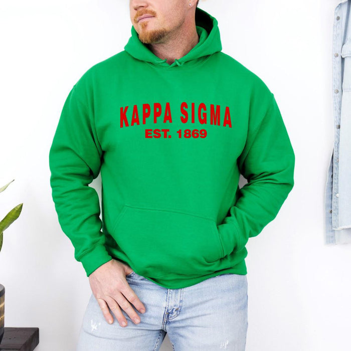 Kappa Sigma Established Hooded Sweatshirts Kappa Sigma Established Hooded Sweatshirts
