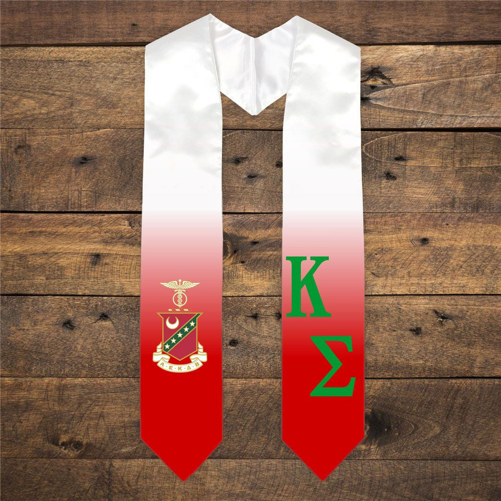 Kappa Sigma Extra Fancy Diagonal Greek Graduation Stole W Crest Kappa Sigma Extra Fancy Diagonal Greek Graduation Stole W Crest