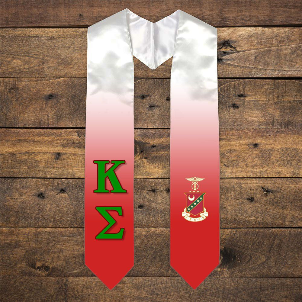 Kappa Sigma Extra Fancy Simple Greek Graduation Stole W Crest Kappa Sigma Extra Fancy Simple Greek Graduation Stole W Crest