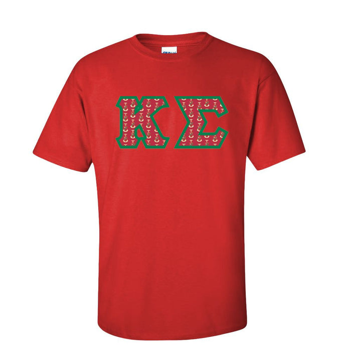 Kappa Sigma Fraternity Crest Shield Twill Letter Tee Kappa Sigma Fraternity Crest - Shield Twill Letter Tee