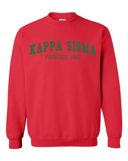 Kappa Sigma Fraternity Founders Crew Sweatshirt Kappa Sigma Fraternity Founders Crew Sweatshirt