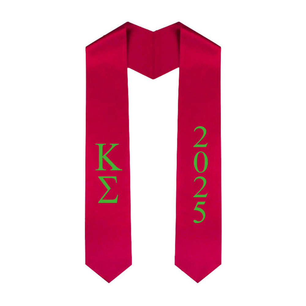 Kappa Sigma Greek Lettered Graduation Sash Stole With Year Best Value Kappa Sigma Greek Lettered Graduation Sash Stole With Year - Best Value