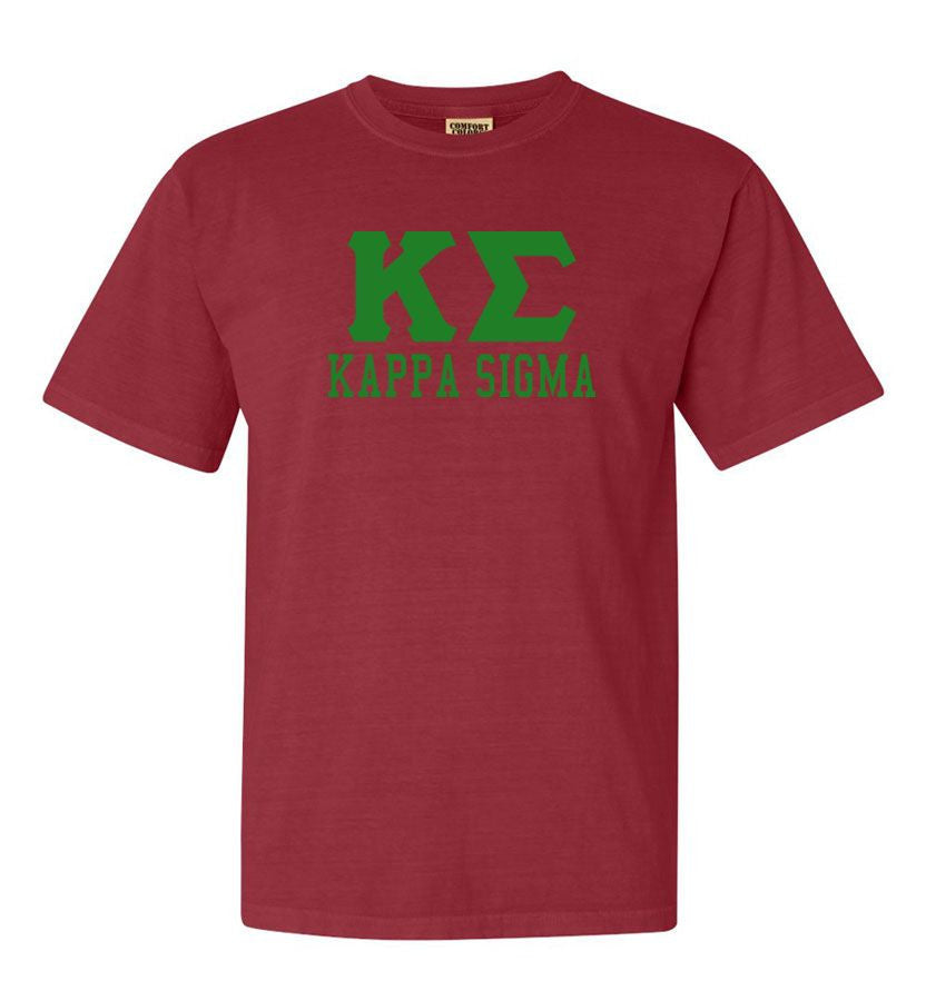 Kappa Sigma Greek Custom Comfort Colors Heavyweight T Shirt Kappa Sigma Greek Custom Comfort Colors Heavyweight T-Shirt