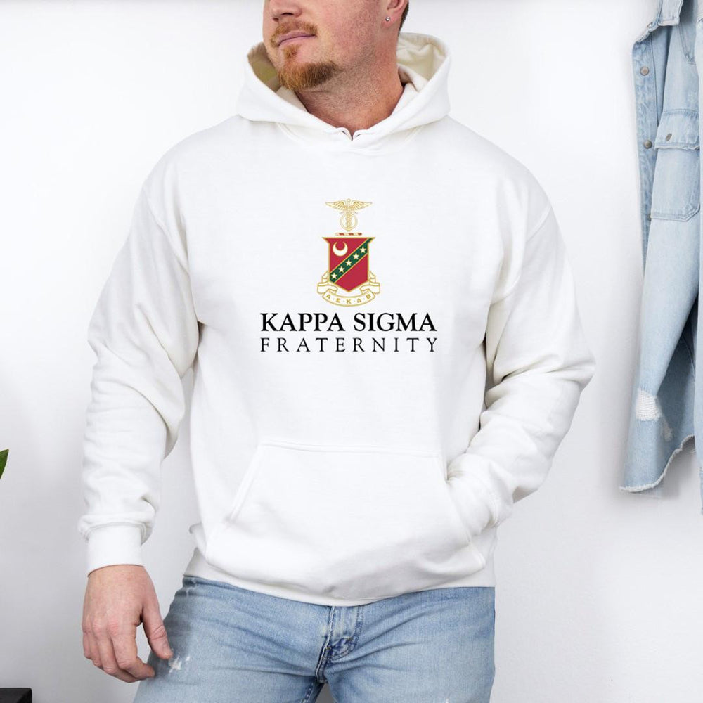 Printify Kappa Sigma Logo Hooded Sweatshirts Kappa Sigma Logo Hooded Sweatshirts