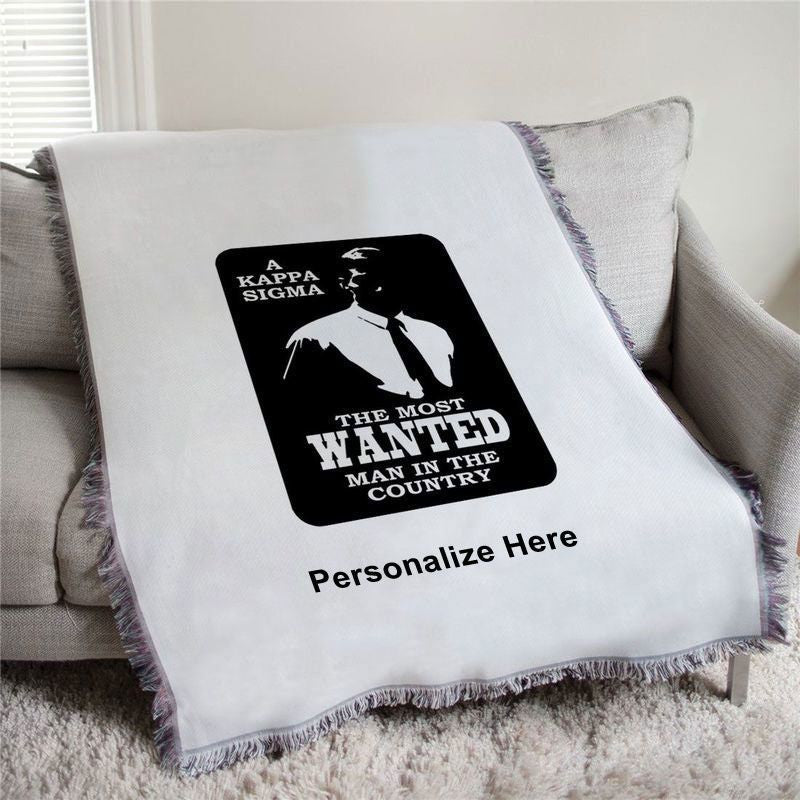 Kappa Sigma Most Wanted Afghan Blanket Throw Kappa Sigma Most Wanted Afghan Blanket Throw