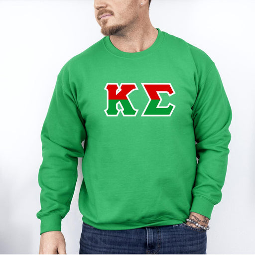 Sweatshirts Kappa Sigma Two Toned Greek Lettered Crewneck Sweatshirts