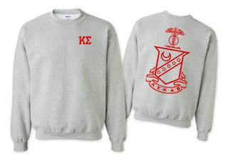 Printify Kappa Sigma World Famous Crest Shield Crewneck Sweatshirts Kappa Sigma World Famous Crest - Shield Crewneck Sweatshirts